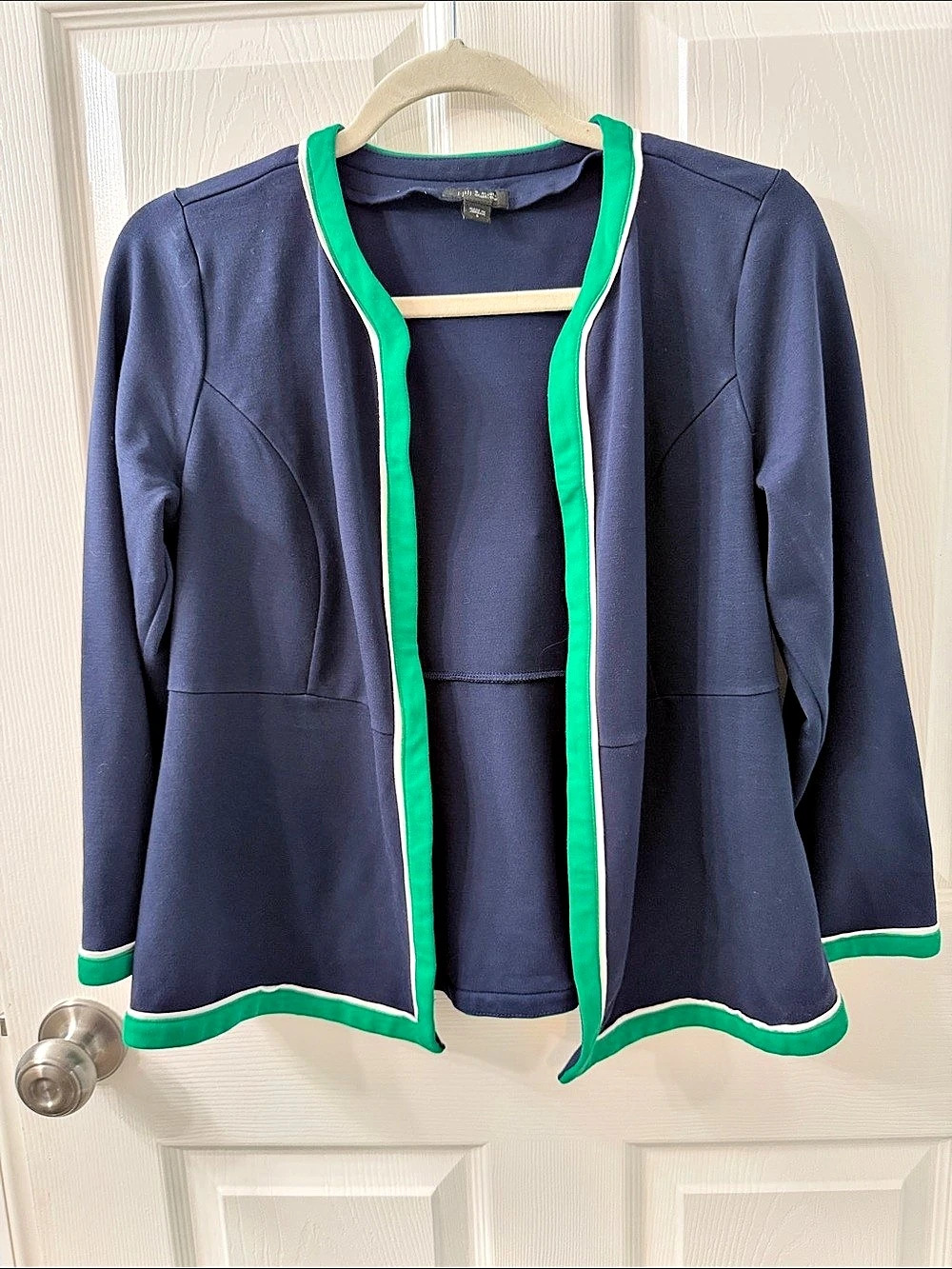 J.Hill Wearable Collections Color Block Blazer in Blue & Green Size Small